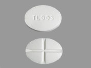 Methylprednisolone: This is a Tablet imprinted with TL 003 on the front, nothing on the back.