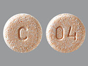 Risperidone Odt: This is a Tablet Disintegrating imprinted with C on the front, 04 on the back.