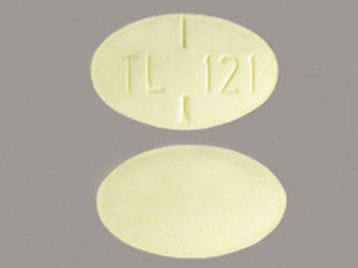 This is a Tablet imprinted with TL 121 on the front, nothing on the back.