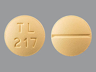 This is a Tablet imprinted with TL  217 on the front, nothing on the back.