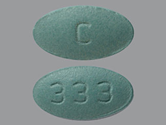 This is a Tablet imprinted with C on the front, 333 on the back.