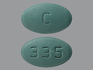 This is a Tablet imprinted with C on the front, 335 on the back.