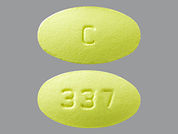 Losartan-Hydrochlorothiazide: This is a Tablet imprinted with C on the front, 337 on the back.