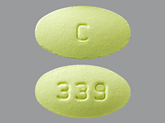 This is a Tablet imprinted with C on the front, 339 on the back.