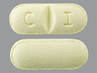 This is a Tablet imprinted with C I on the front, nothing on the back.