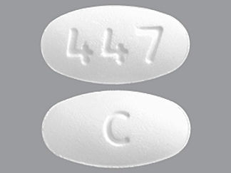 This is a Tablet imprinted with 447 on the front, C on the back.