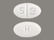 Torsemide: This is a white oval Tablet imprinted with 5 9 on the front, H on the back, and is manufactured by MAJOR PHARMACEU.