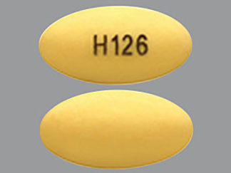 This is a Tablet Dr imprinted with H126 on the front, nothing on the back.