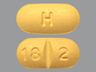 This is a Tablet imprinted with H on the front, 18 2 on the back.