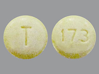 This is a Tablet imprinted with T on the front, 173 on the back.