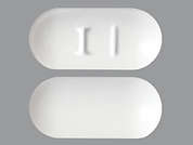Naproxen: This is a white oblong Tablet Dr imprinted with I 1 on the front, nothing on the back, and is manufactured by SUNRISE PHARMAC.
