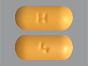 Efavirenz: Esto es un Tableta imprimido con H en la parte delantera, 4 en la parte posterior, y es fabricado por None.