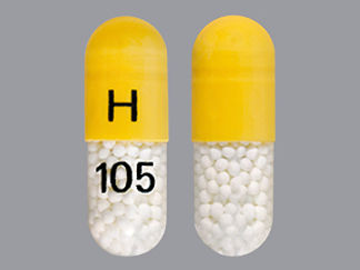 This is a Capsule Er imprinted with H on the front, 105 on the back.