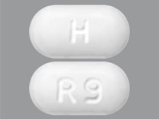 This is a Tablet imprinted with H on the front, R9 on the back.