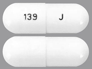 This is a Capsule imprinted with 139 on the front, J on the back.