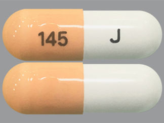This is a Capsule imprinted with 145 on the front, J on the back.