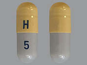 Oseltamivir Phosphate: This is a light yellow oblong Capsule imprinted with H on the front, 5 on the back, and is manufactured by CAMBER PHARMACE.