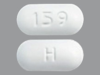 This is a Tablet imprinted with 159 on the front, H on the back.