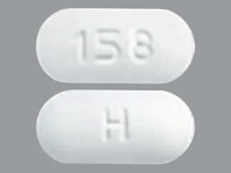 This is a Tablet imprinted with 158 on the front, H on the back.