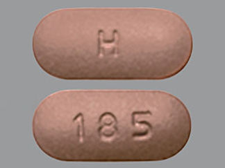 This is a Tablet imprinted with H on the front, 185 on the back.