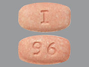 Aripiprazole: This is a Tablet imprinted with I on the front, 96 on the back.