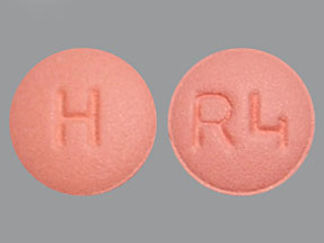 This is a Tablet imprinted with H on the front, R4 on the back.