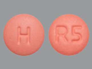 This is a Tablet imprinted with H on the front, R5 on the back.