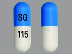 This is a Capsule imprinted with SG on the front, 115 on the back.