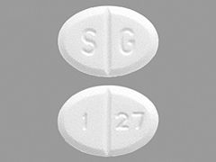 This is a Tablet imprinted with S G on the front, 1 27 on the back.