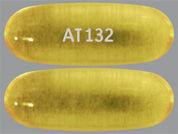 Omega-3 Acid Ethyl Esters: Esto es un Cápsula imprimido con AT132 en la parte delantera, nada en la parte posterior, y es fabricado por None.