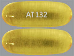 Esto es un Cápsula transparente oblongo imprimido con AT132 en la parte delantera, nada en la parte posterior, y es fabricado por CAMBER PHARMACE.
