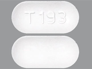 This is a Tablet imprinted with T 193 on the front, nothing on the back.