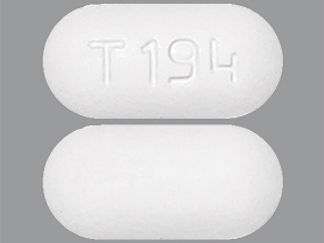 This is a Tablet imprinted with T 194 on the front, nothing on the back.