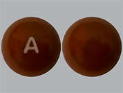 Dronabinol: This is a brown round Capsule imprinted with A on the front, nothing on the back, and is manufactured by CAMBER PHARMACE.