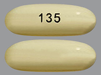 This is a Capsule imprinted with 135 on the front, nothing on the back.