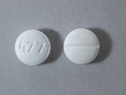 Metoprolol Tartrate: Esto es un Tableta imprimido con 477 en la parte delantera, nada en la parte posterior.