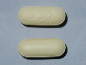Tramadol Hcl-Acetaminophen: This is a Tablet imprinted with 537 on the front, nothing on the back.