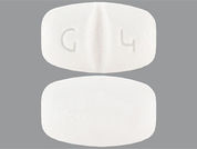 All Day Allergy: This is a Tablet imprinted with G 4 on the front, nothing on the back.