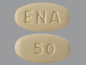 Idhifa: Esto es un Tableta imprimido con ENA en la parte delantera, 50 en la parte posterior, y es fabricado por None.