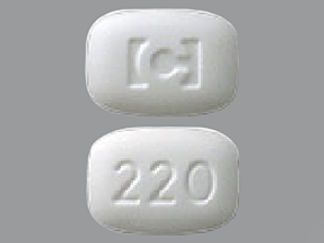 This is a Tablet imprinted with logo on the front, 220 on the back.