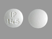 Hydrocodone Bit-Ibuprofen: This is a Tablet imprinted with IP  145 on the front, nothing on the back.