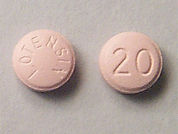 Lotensin: This is a Tablet imprinted with LOTENSIN on the front, 20 on the back.
