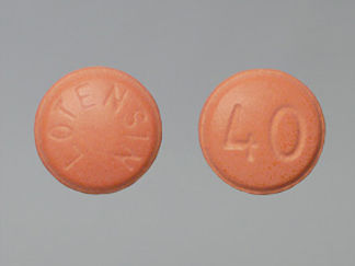 This is a Tablet imprinted with LOTENSIN on the front, 40 on the back.