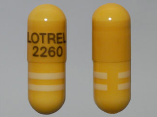 This is a Capsule imprinted with LOTREL  2260 on the front, nothing on the back.
