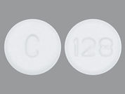 Amlodipine Besylate: This is a Tablet imprinted with 128 on the front, C on the back.