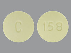 This is a Tablet imprinted with 158 on the front, C on the back.