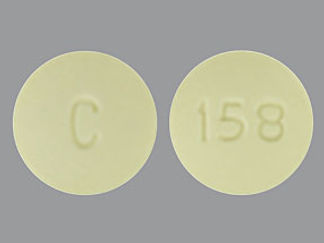 This is a Tablet imprinted with 158 on the front, C on the back.