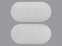 This is a white oblong Tablet imprinted with C223 on the front, nothing on the back, and is manufactured by CIPLA USA, INC..