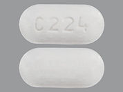 Alendronate Sodium: This is a Tablet imprinted with C224 on the front, nothing on the back.