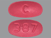 Ambrisentan: This is a Tablet imprinted with C on the front, 387 on the back.